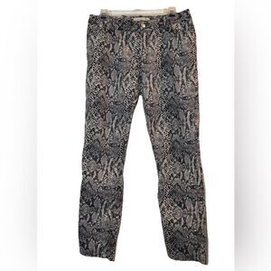Michael Kors Snakeskin Print Skinny Jeans-Style Stretch Animal Print Pants Sz 8